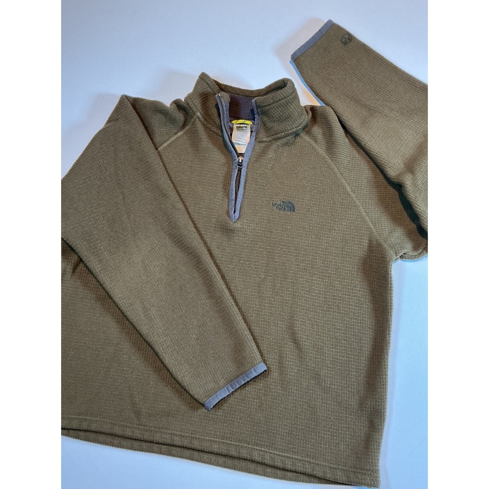 VTG The North Face A5 Series 1/4 Zip Grid Fleece Brown Size S